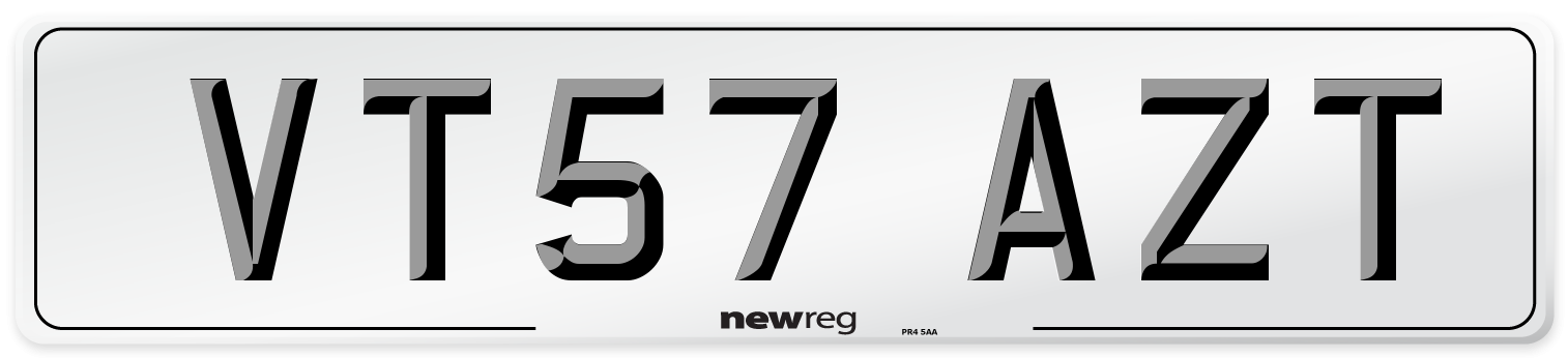 VT57 AZT Number Plate from New Reg